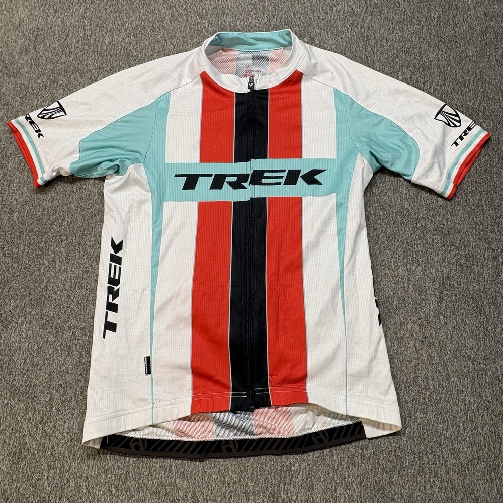 Bontrager RL Team TREK Cycling Jersey Men's Size M S/S White Red Black